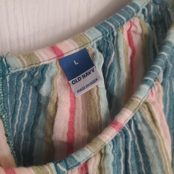 Striped Multicolor Women's Top 70's - Picture 2 of 5